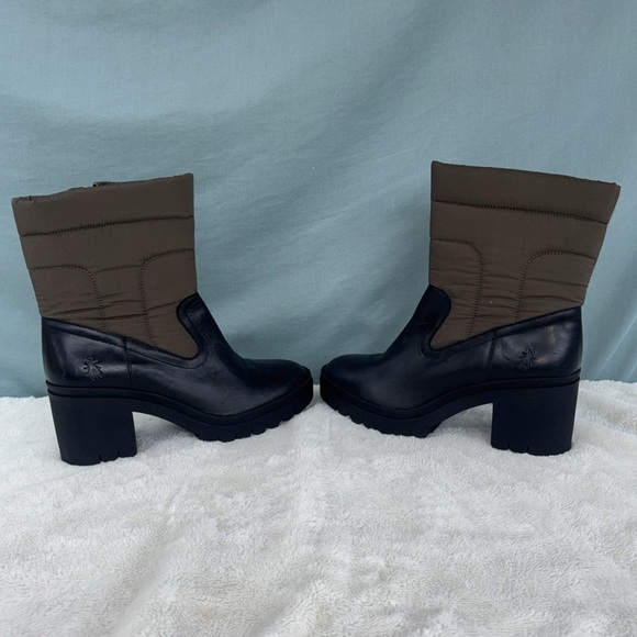 NWOT Fly London Black Mid Calf Boots EU 42 - Picture 4 of 11